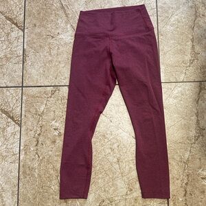 NOBULL Heathered Burgundy Leggings